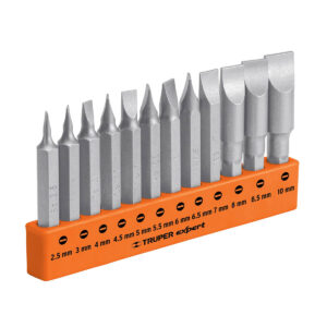 JUEGO PUNTAS PLANAS LARGO 50MM 12PZS