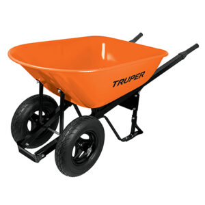 CARRETILLA METALICA 120L, DOBLE LLANTA NEUMATICA