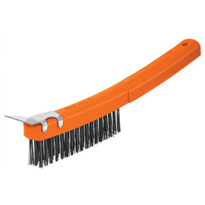 CEPILLO DE ALAMBRE CON ESPATULA, ACERO CORBONO