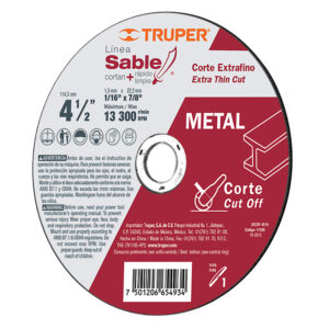 DISCO CORTE FINO METAL, LINEA SABLE, 115 X 1MM