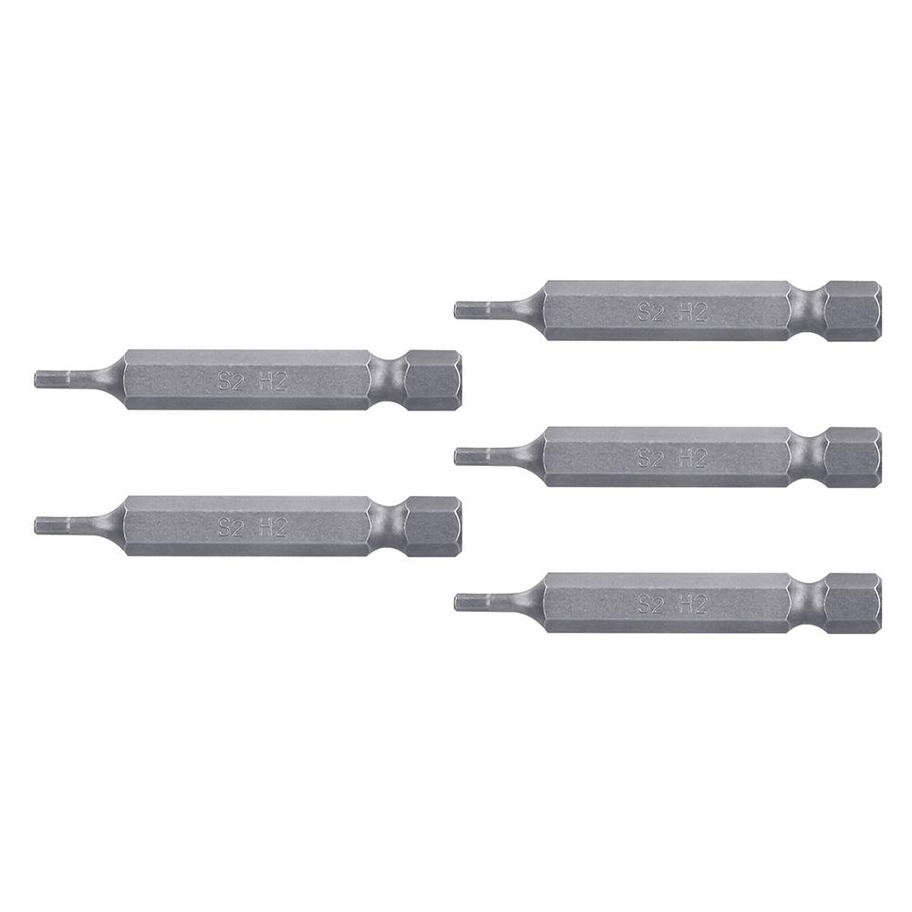 PUNTAS PARA DESARMADOR HEXAGONALES 2 MM, 50MM, 5 P