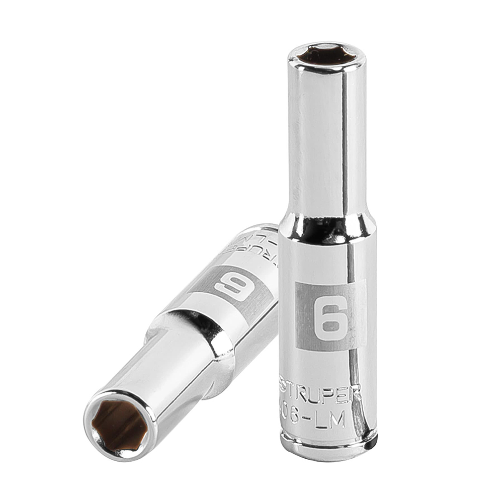 LLAVE VASO HEXAGONAL, LARGA, CUADRO 1/4 DE 6MM