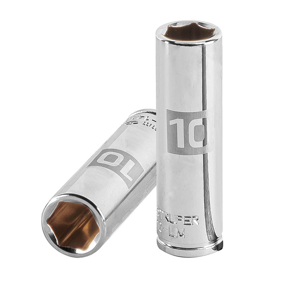 LLAVE VASO HEXAGONAL, LARGA, CUADRO 1/4 DE 10MM