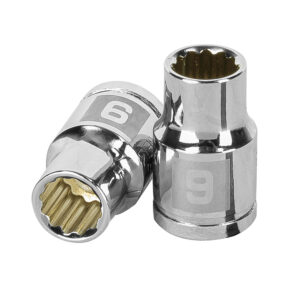 LLAVE VASO BIHEXAGONAL, CUADRO 3/8  DE 9MM