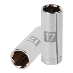 LLAVE VASO HEXAGONAL, LARGA, CUADRO 3/8  DE 17MM