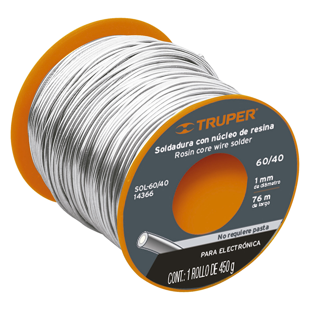 SOLDADURA NUCLEO RESINA 60/40, ELECTRONICA, 450G