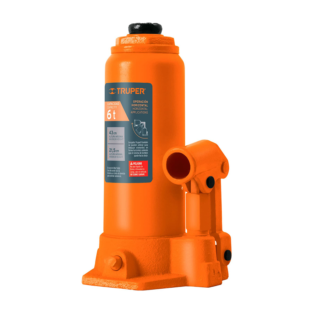 GATO HIDRÁULICO BOTELLA DE 6 T. TRUPER