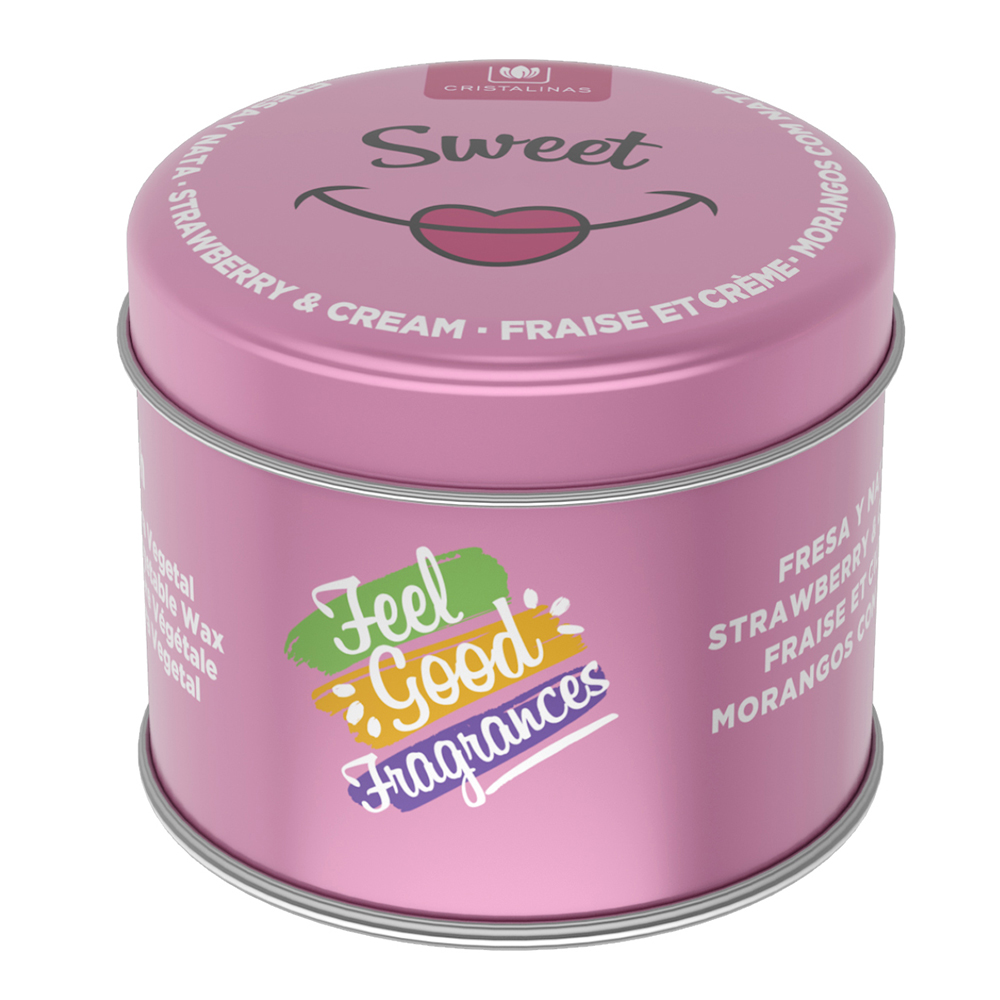 CRISTALINAS VELA LATA FRESA Y NATA***