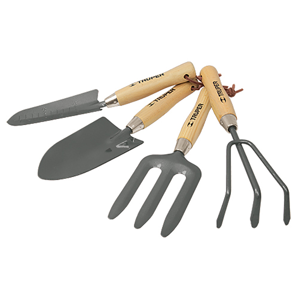 JUEGO HERRAMIENTAS PARA JARDIN 4 PIEZAS, 150MM