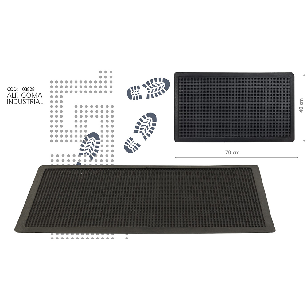ALFOMBRA OREW GOMA INDUSTRIAL 40x70**
