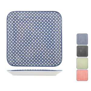 H&H PLATO PORC CUADRADO SURT 20 CM