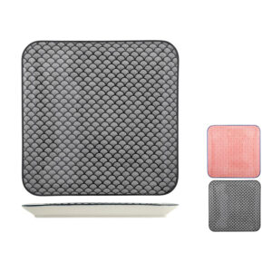 H&H PLATO PORC CUADRADO SURT 26 CM