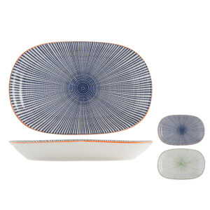 H&H PLATO PORC OVAL SURT 20,5x30,5 CM