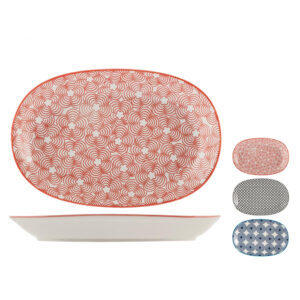 H&H PLATO PORC OVAL SURT 16x23,5 CM