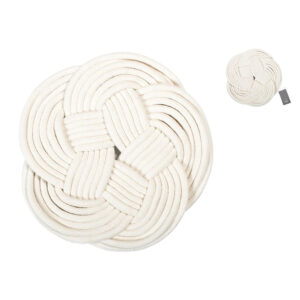 H&H SALVAMANTEL ALGODON FLOR BLANC 27CM