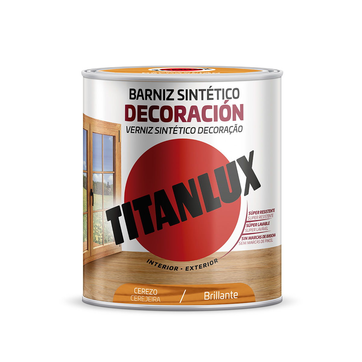 TITAN BARNIZ SINT DECO BTE CEREZO 0,25L