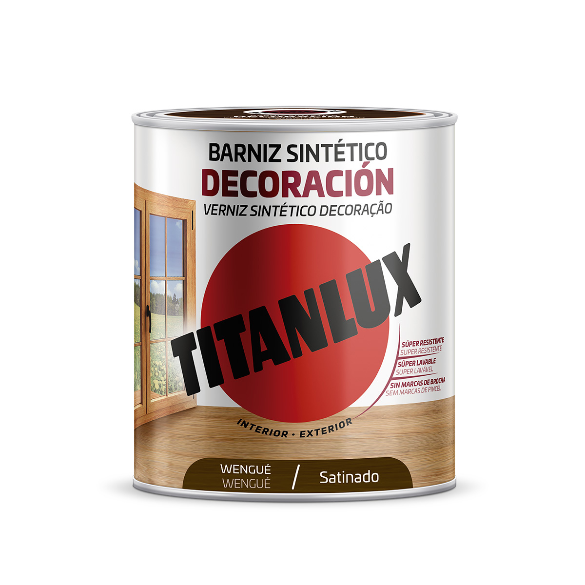 TITAN BARNIZ SINT DECO SAT WENGUE 0,75L