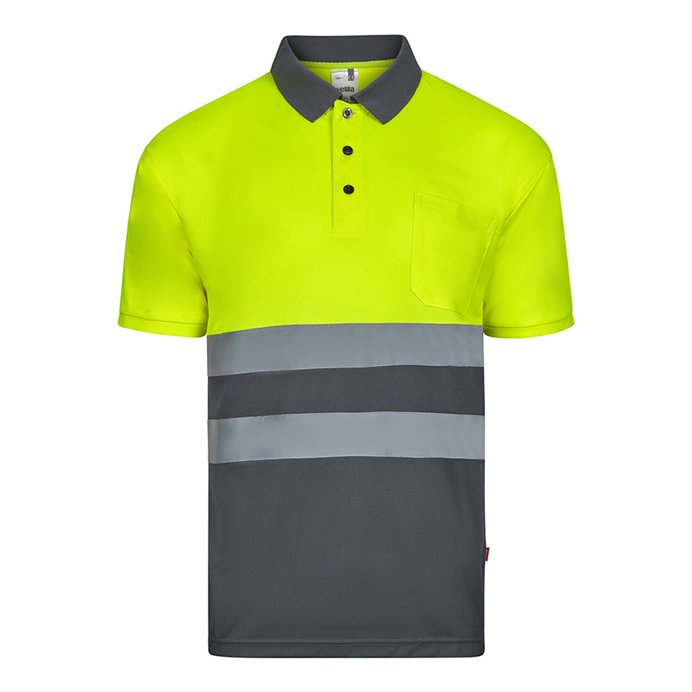 VELILLA POLO BICOLOR MC AV GRIS/AM L