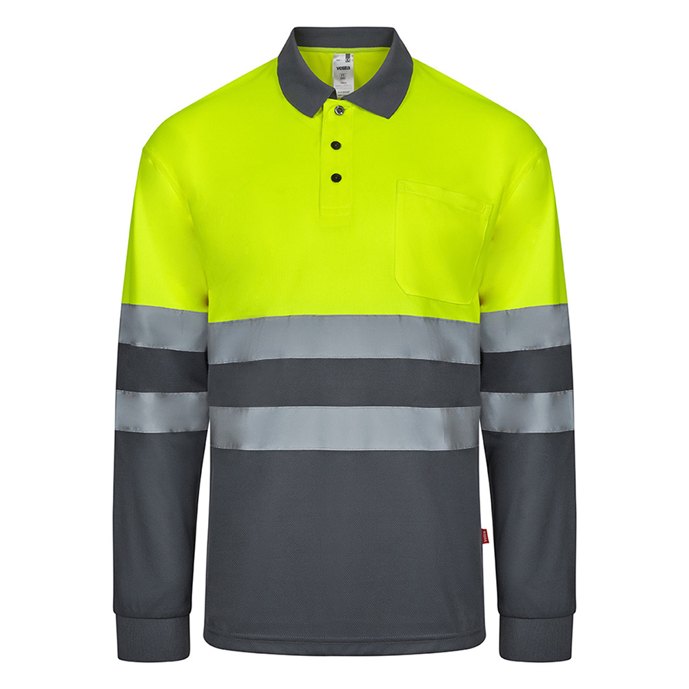 VELILLA POLO BICOLOR ML AV GRIS/AM S