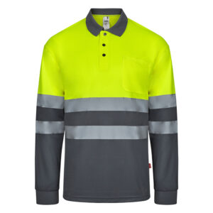 VELILLA POLO BICOLOR ML AV GRIS/AM XL