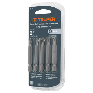 *JUEGO 5 PUNTAS LARGAS PHILLIPS PH0 50MM