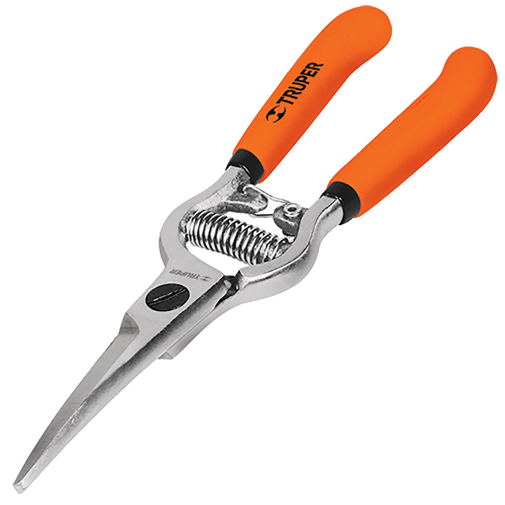 TIJERA RECOLECCION, PUNTA CURVA, 200MM, FORJADA