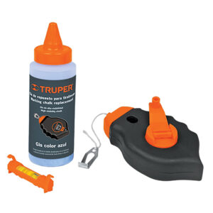 TIRALINEAS 30M, CUERPO PLASTICO Y NIVEL, C/POLVO