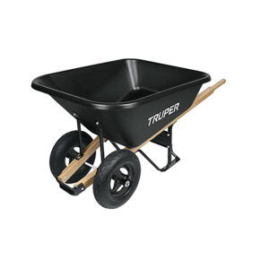 CARRETILLA 175L PLASTICA LLANTA NEUM. DOBLE 580KG