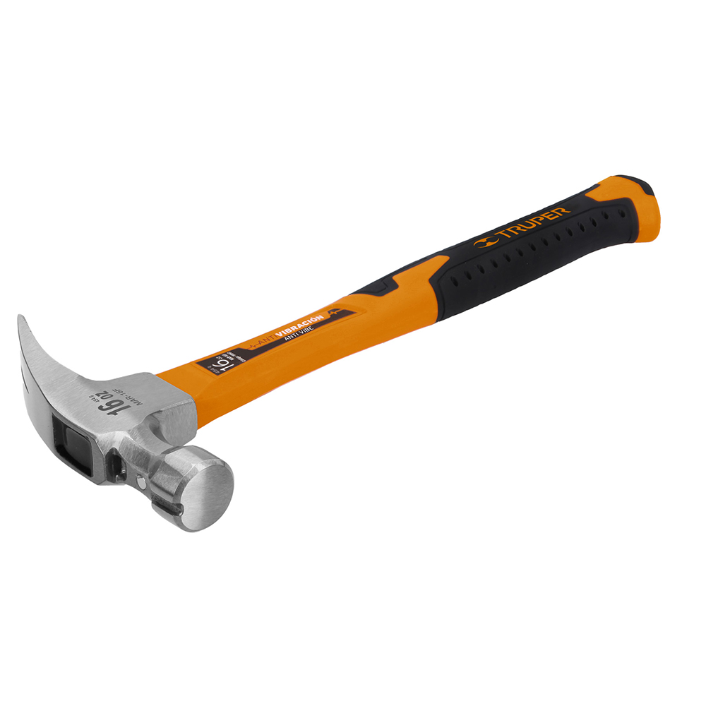 MARTILLO UÑA RECTA 450G, MANGO FIBRA DE