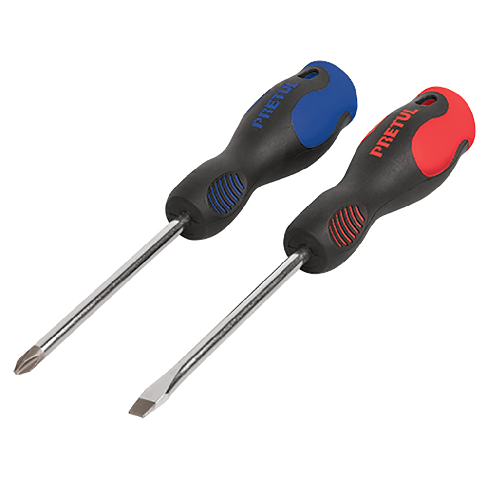JUEGO 2 DESTORNILLADORES, 6.3X100MM, PRETUL