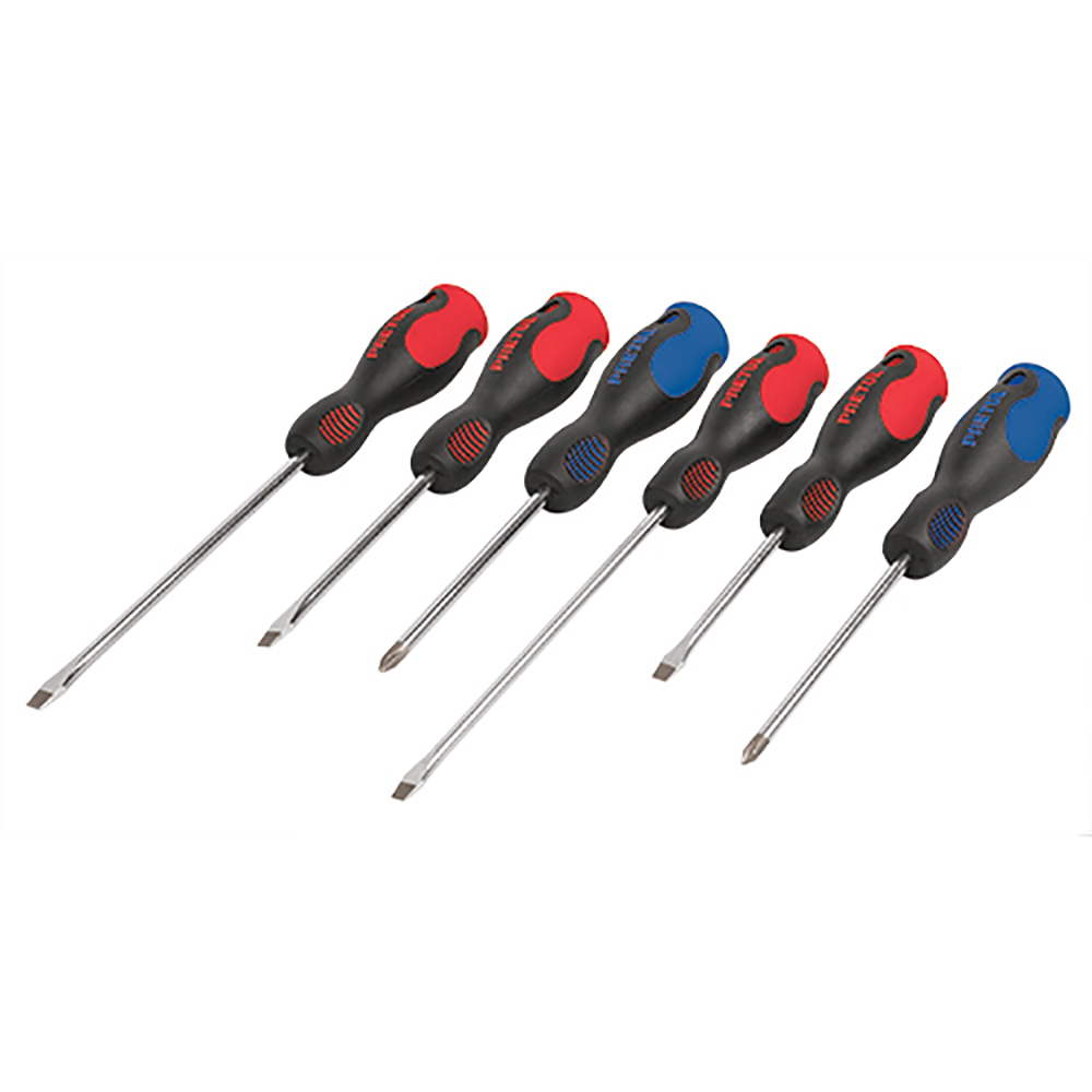 JUEGO DE DESTORNILLADORES, 6 PZS, C GRIP, PRETUL