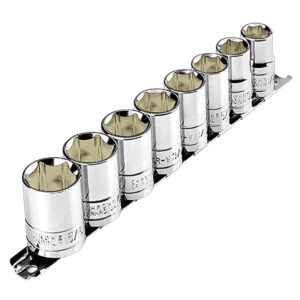 JUEGO LLAVES VASO, CUADRO 1/2 , 9 PZS, MM, PRETUL