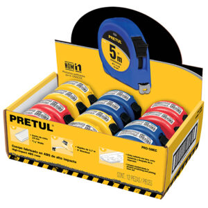 FLEXOMETROS 5M, CINTA 19MM, DISPLAY 12 P